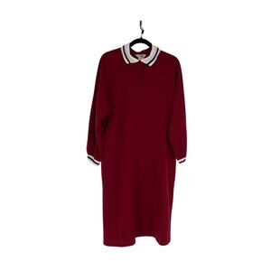 Sears Red Polo Collar Midi Dress for Work